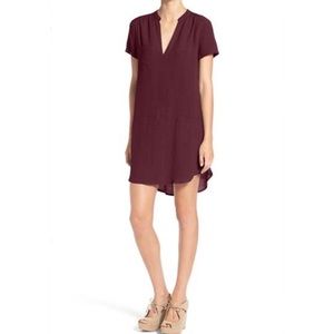LUSH Hailey Crepe Dress in Winetasting